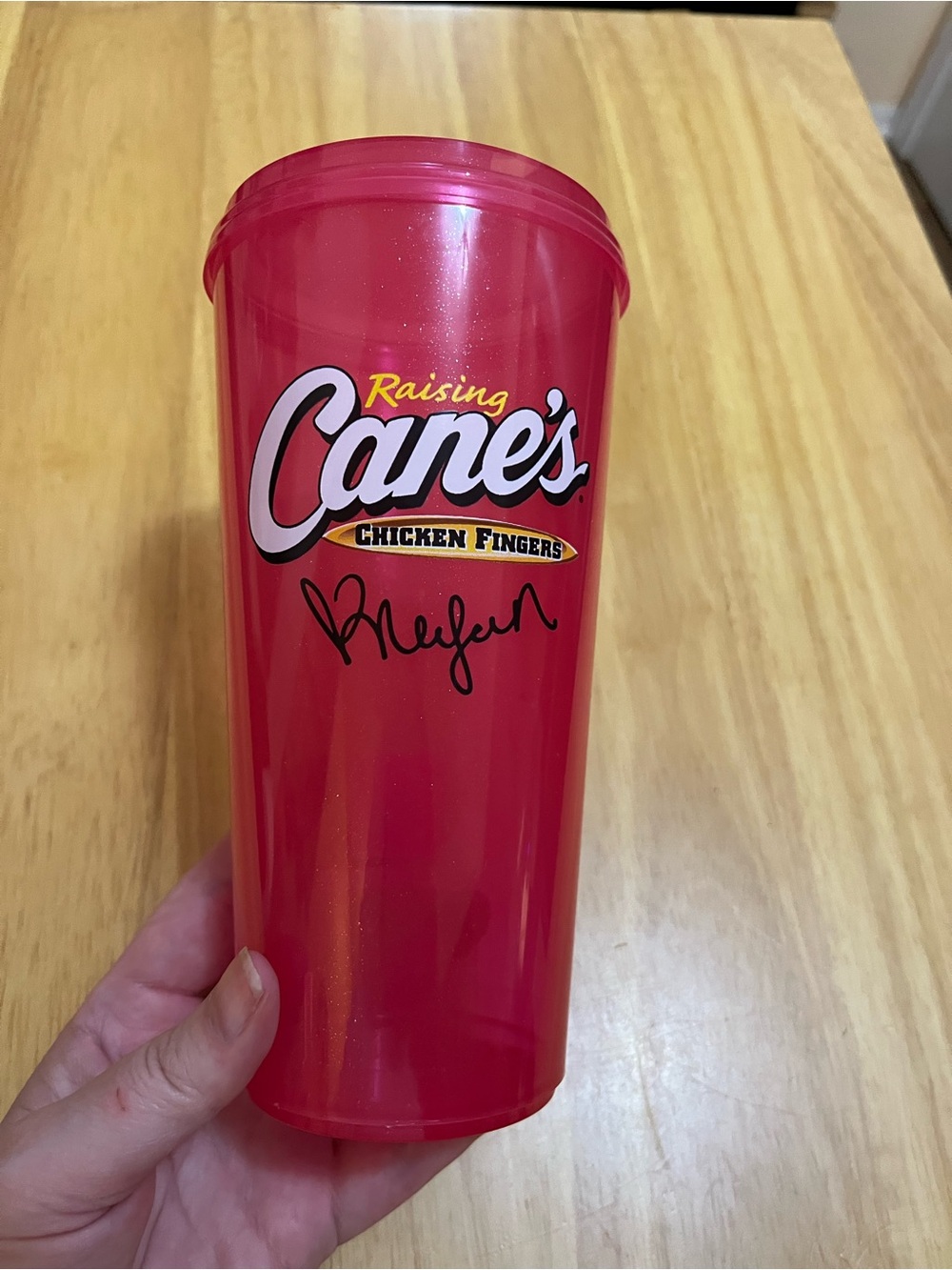 Raising Canes x Megan Moroney 32oz Pink Glitter Cloud 9 Tumbler Cup